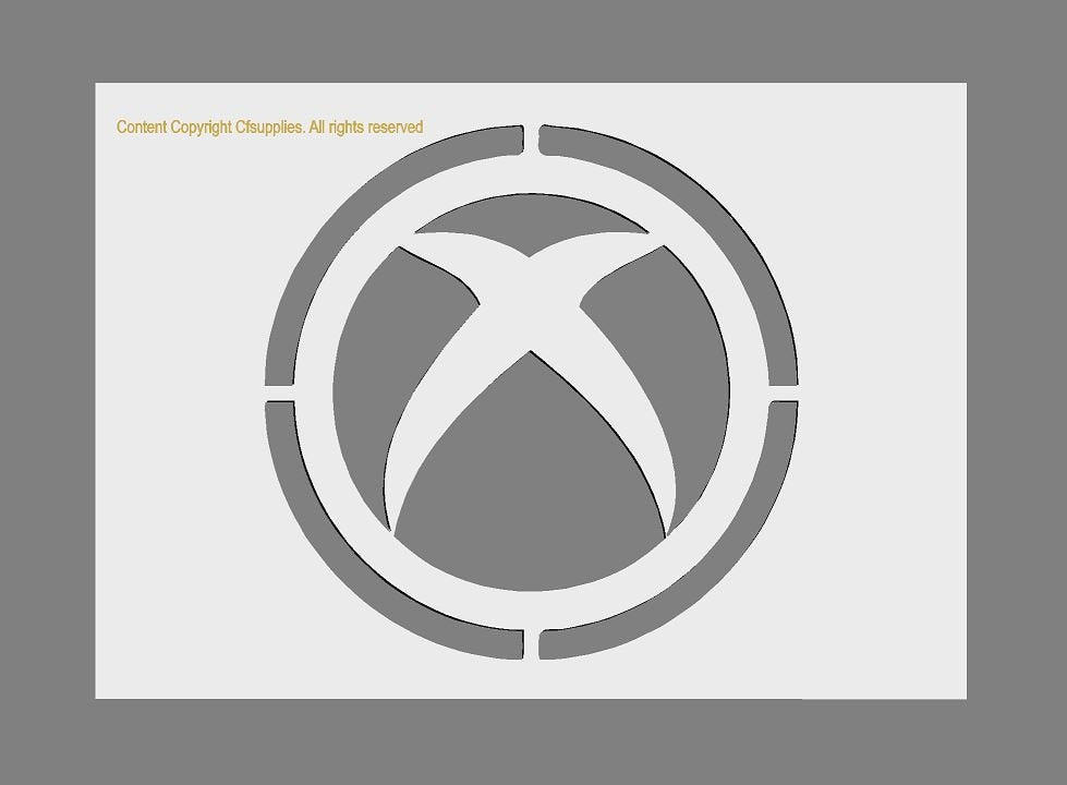 Xbox Logo Mylar Stencil A5/A4/A3 sizes 190 micron(1)