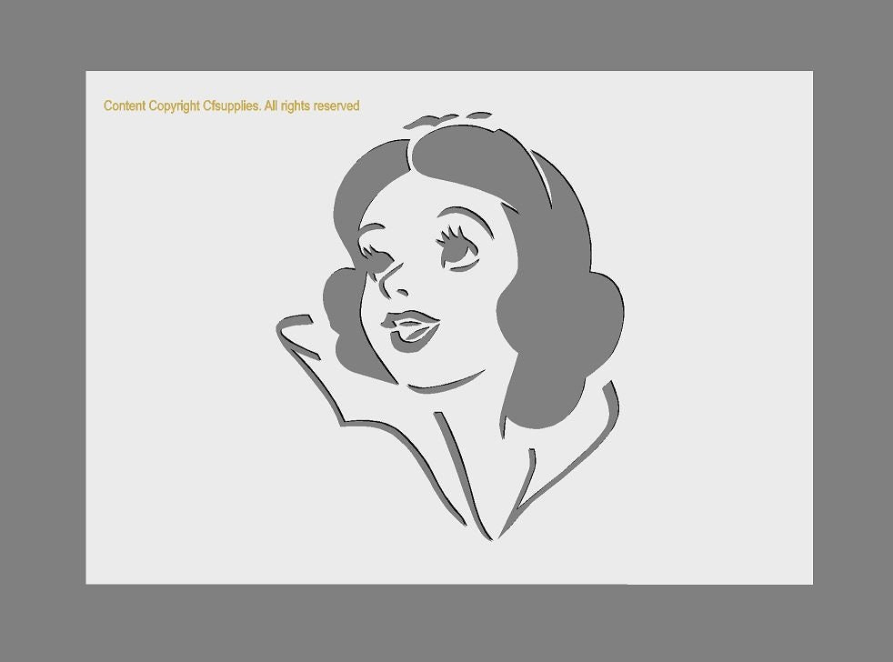 Snow White Disney Mylar Stencil A5/A4/A3 sizes 190 micron