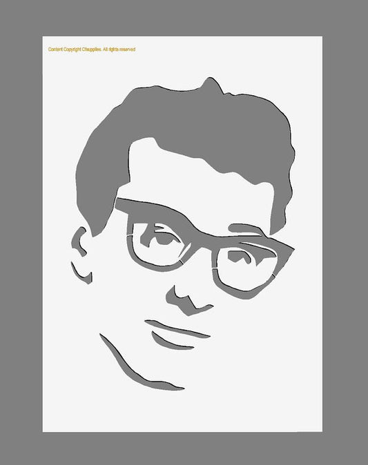 Buddy Holly Stencil