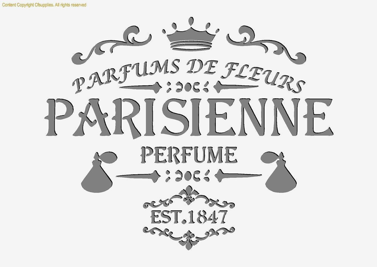 Parisienne Vintage Stencil  (167)