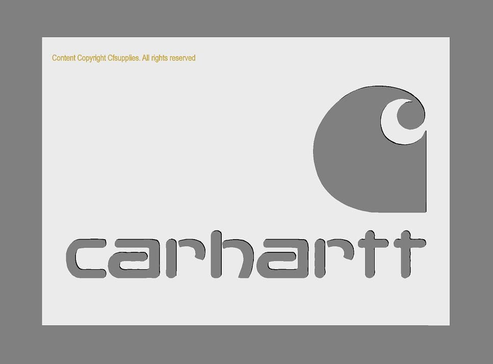 Carhartt design Mylar Stencil A5/A4/A3 sizes 190 micron