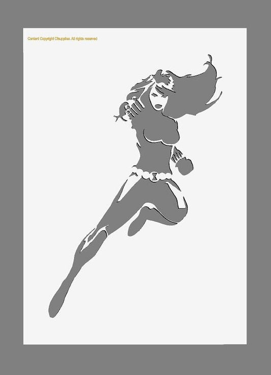 Black Widow Superhero Stencil