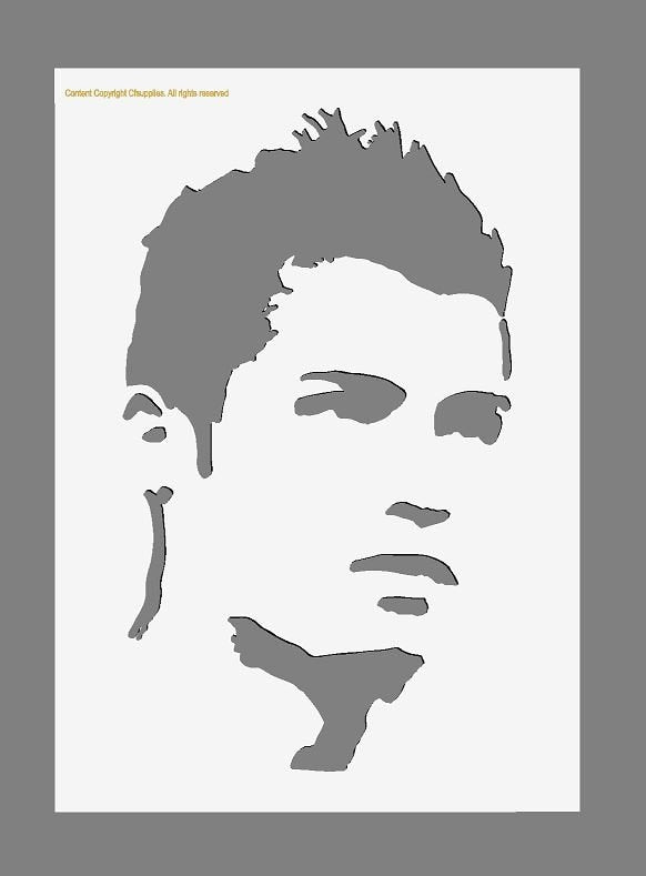 Christian Ronaldo Mylar Stencil A5/A4/A3 sizes 190 micron