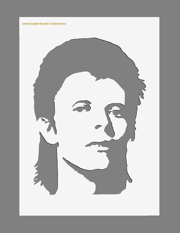 David Bowie Mylar Stencil A5/A4/A3 sizes 190 micron