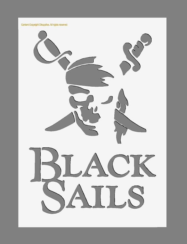 Black Sails TV Theme Mylar Stencil A5/A4/A3 sizes 190 micron