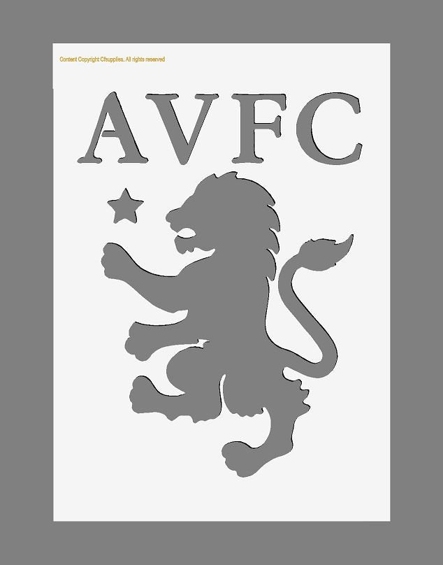 Aston Villa Mylar Stenci