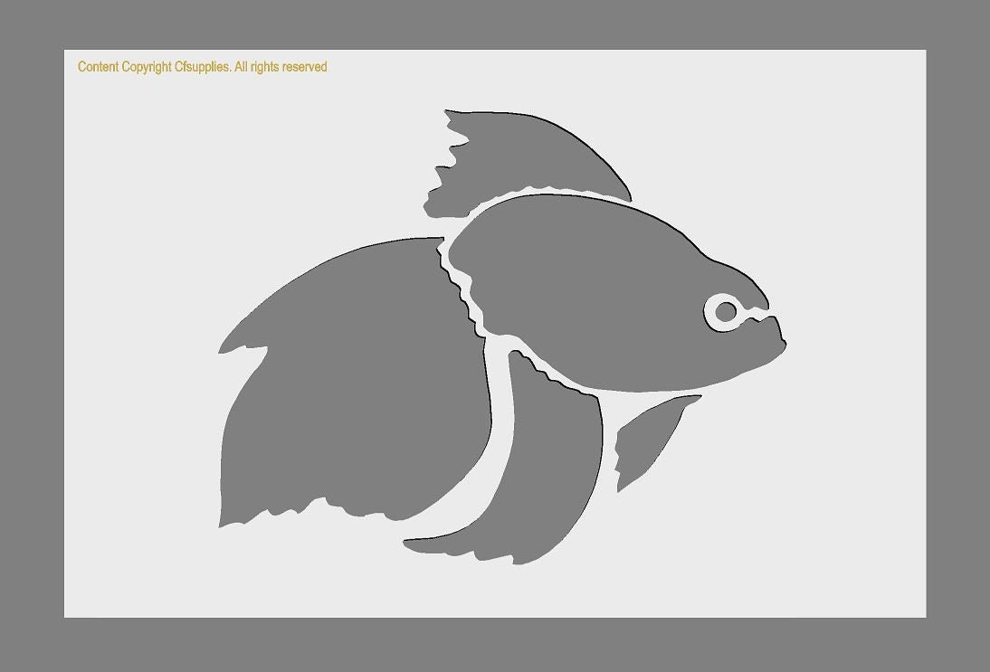 Goldfish Mylar Stencil A3/A4/A5 sizes Tough 190 micron Reusable