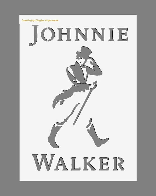 Johnnie Walker Mylar Stencil