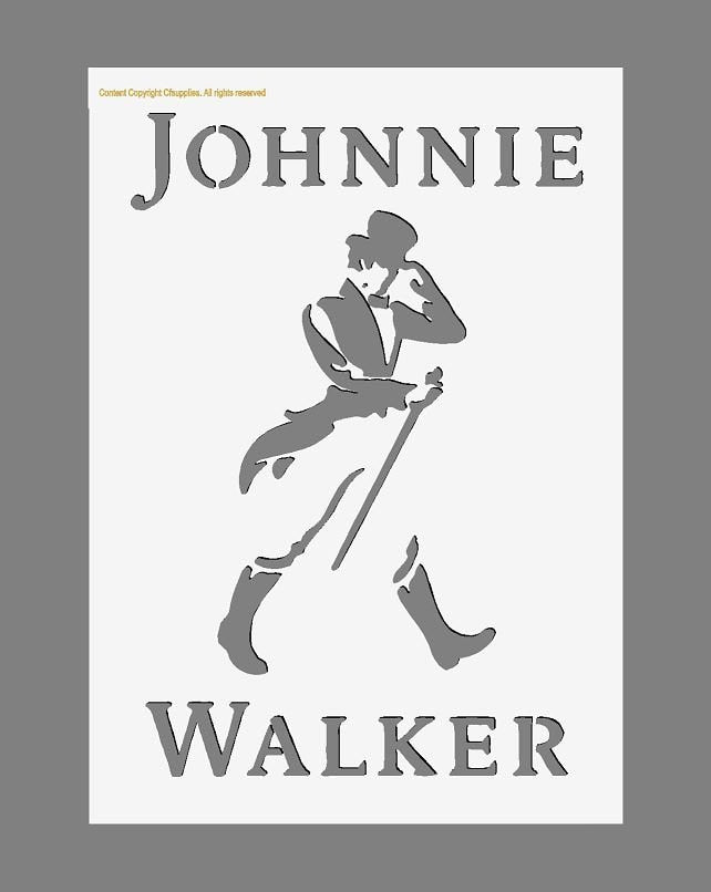 Johnnie Walker Mylar Stencil A5/A4/A3 sizes 190 micron