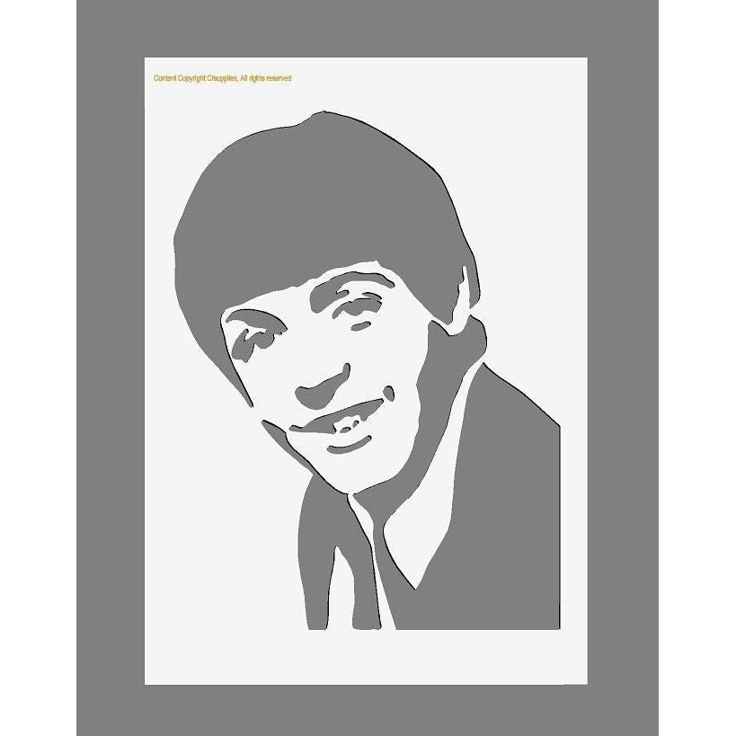 Stencil The Beatles, Fab 4, John Lennon, Paul McCartney, Yellow Submar