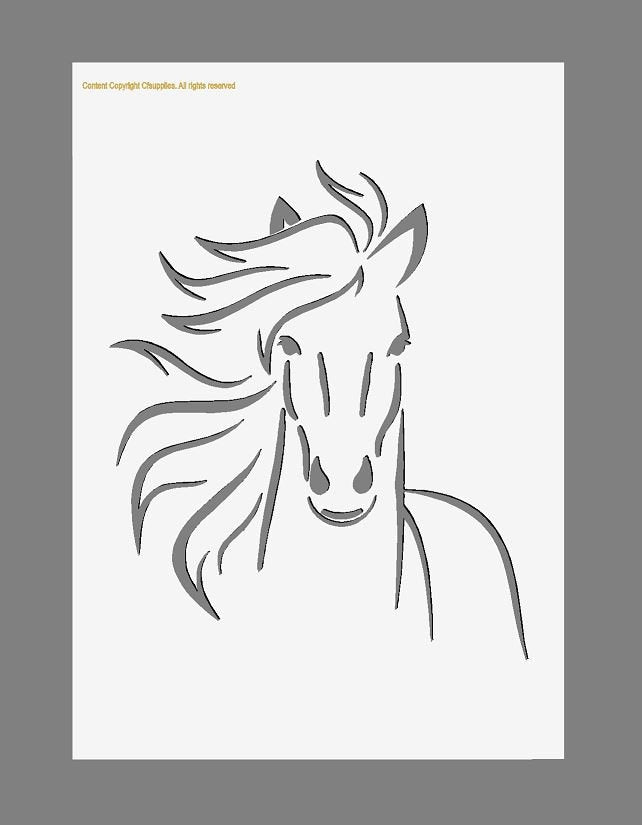 Arabian Horse Reusable Mylar Stencil in A3/A4/A5 sizes 190 micron