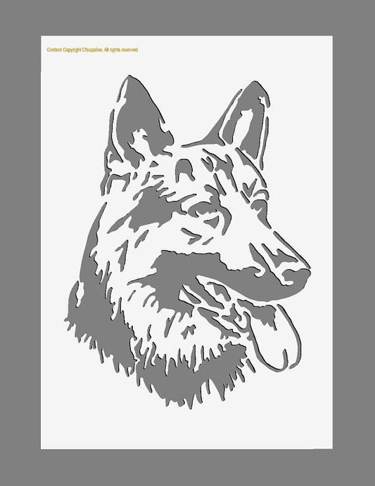 German Shepherd Dog  Stencil