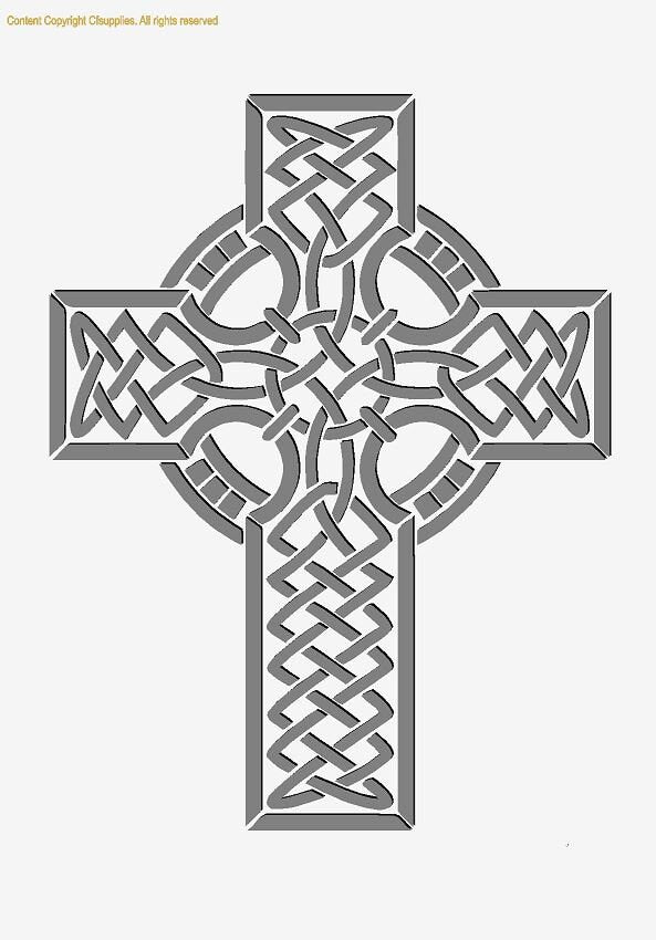 CELTIC CROSS Mylar Stencil A5/A4/A3 190 micron