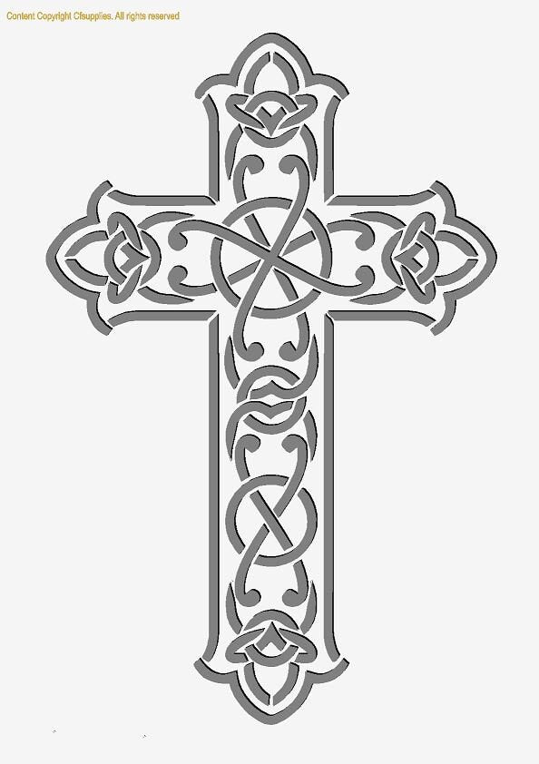 GOTHIC CROSS  Mylar Stencil A5/A4/A3 190 micron