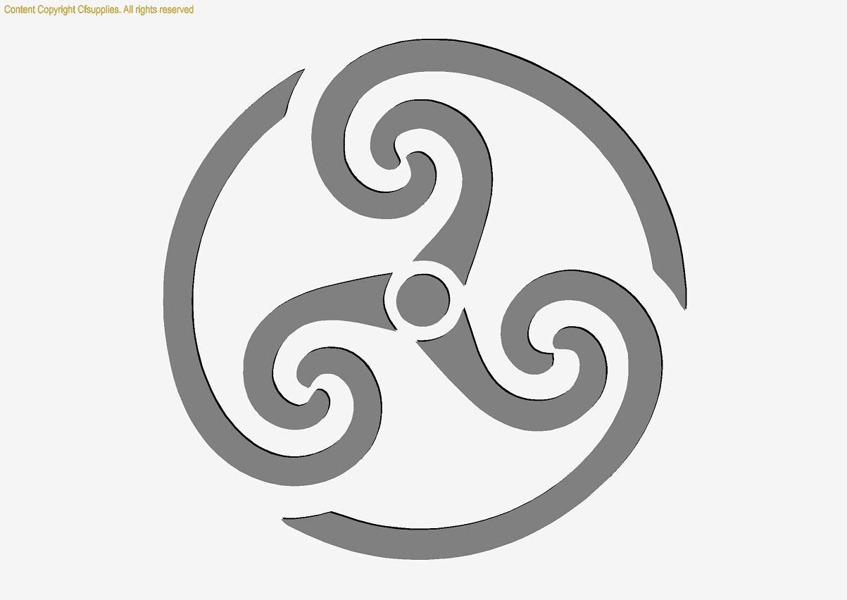 Celtic Spiral Mylar Stencil A5/A4/A3 190 micron