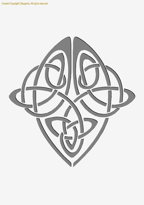 Celtic Trinity Mylar Stencil A5/A4/A3 190 micron