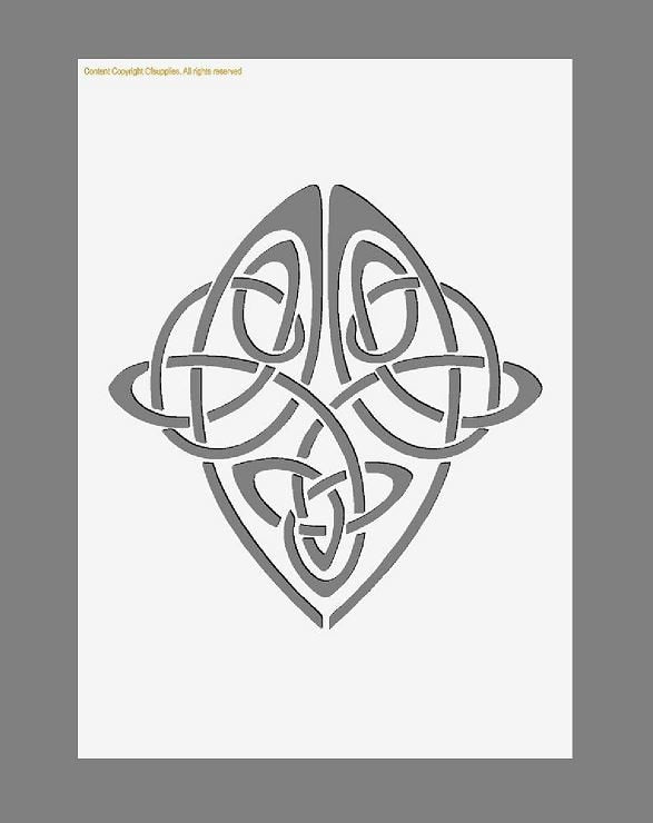 Celtic Trinity Mylar Stencil A5/A4/A3 190 micron