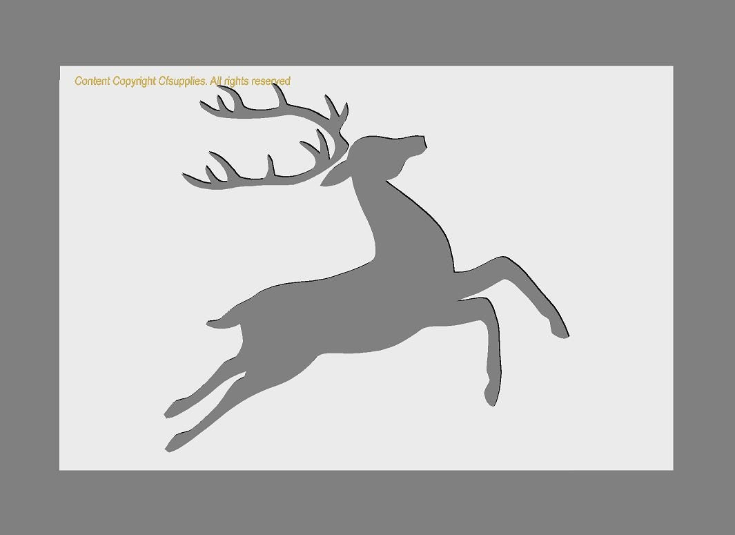 Mylar Stencils | Christmas Reindeer |  A3/A4/A5 sheet sizes | Thick 190 micron | reuse Painting Airbrush Decor