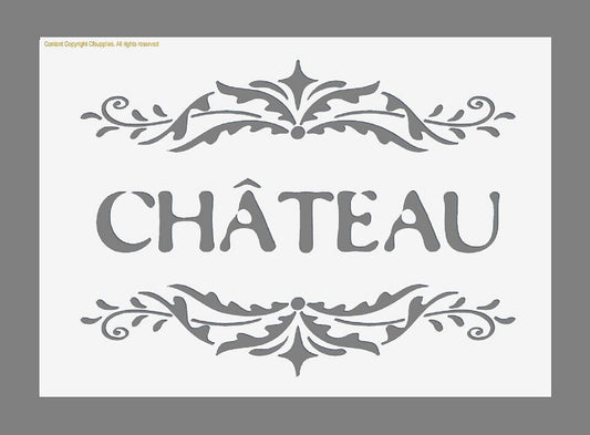 Shabby Chic Paint Stencil  Chateau A5/A4/A3 stencil sizes 190 micron(243)