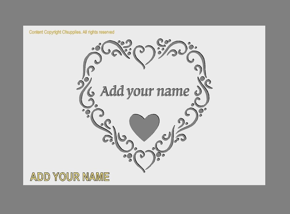 Personalised Custom Text Stencil, Custom Word Stencils, Name Stencil, 