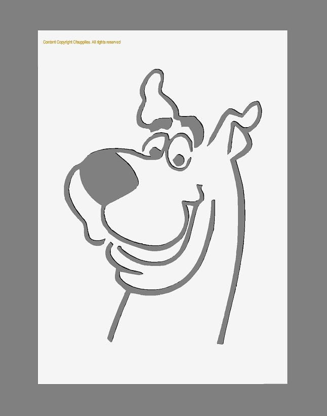 Scoobydoo Cartoon Mylar Stencil A5/A4/A3 sizes 190 micron