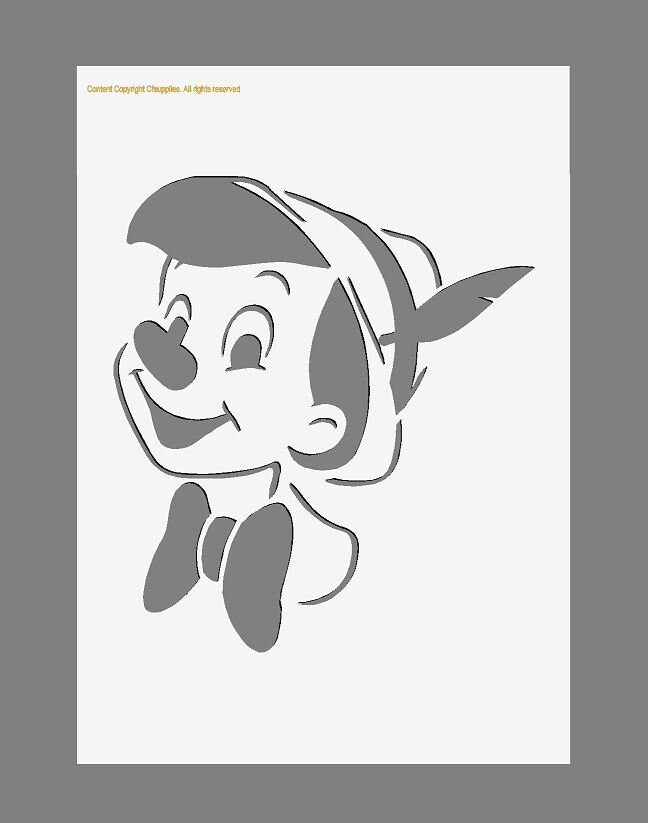 Pinnochio Disney Theme Mylar Stencil A5/A4/A3 sizes 190 micron