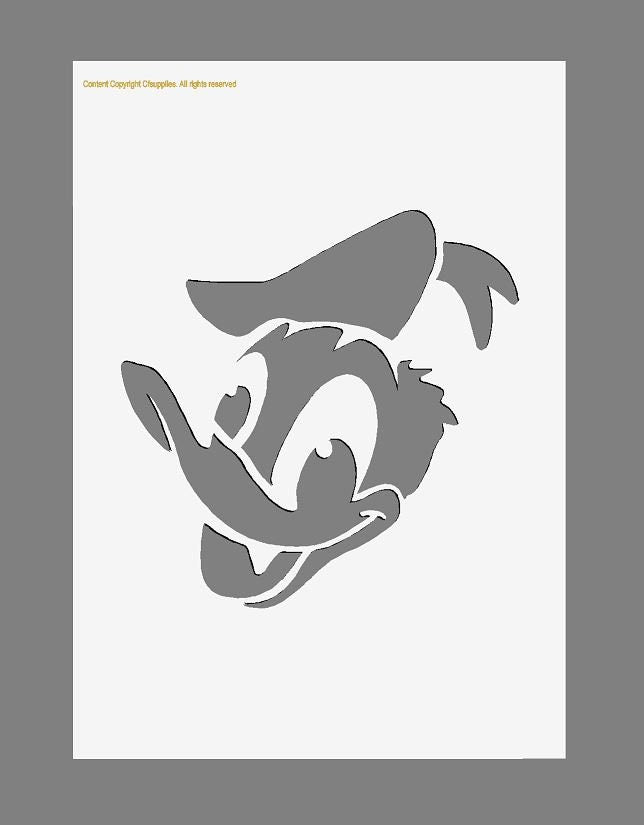 Donald Duck Disney Mylar Stencil A5/A4/A3 sizes 190 micron