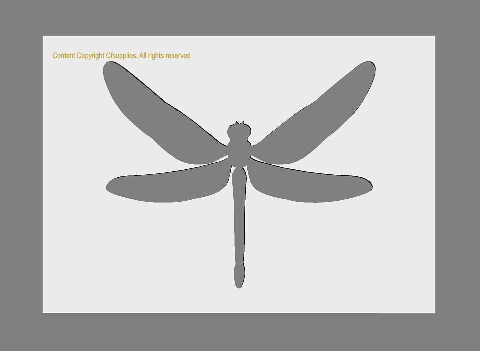 Dragonfly Mylar Stencil in A3/A4/A5 sizes 190 micron reusable