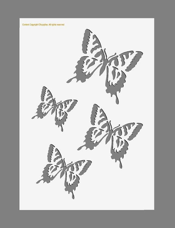 Butterfly Mylar Stencil A3/A4/A5 sizes Tough 190 micron Reusable