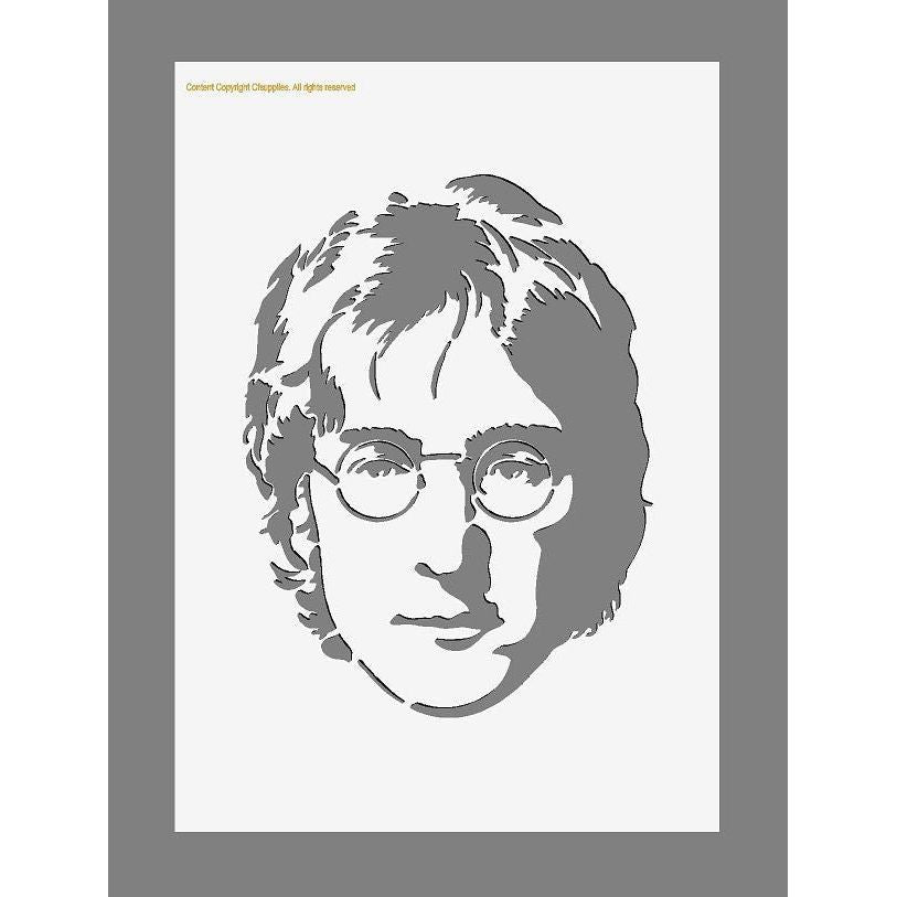 Stencil The Beatles, Fab 4, John Lennon, Paul McCartney, Yellow Submar