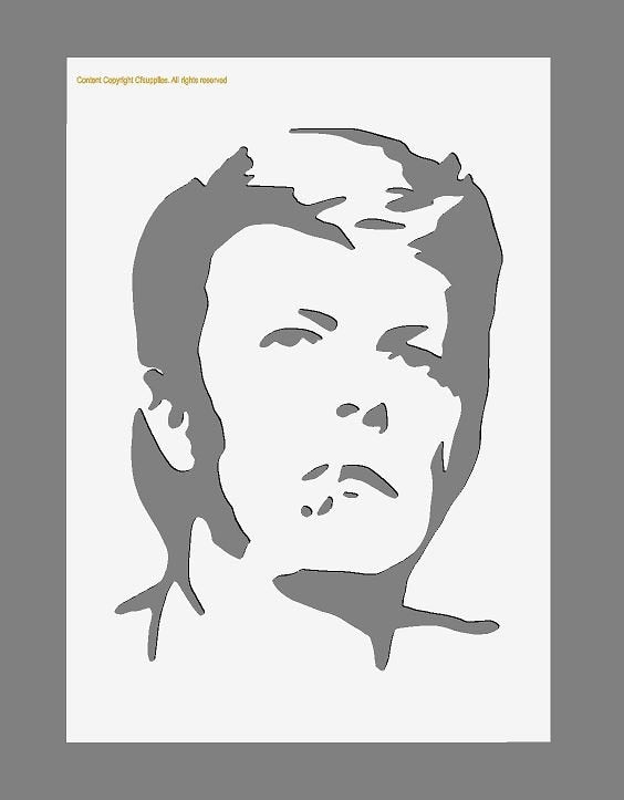 David Bowie Mylar Stencil A5/A4/A3 sizes 190 micron