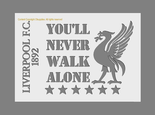 Liverpool FC YNWA Mylar Stencil