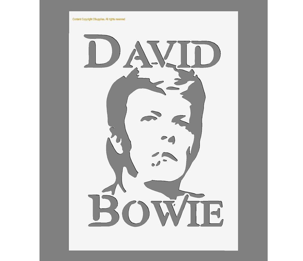 David Bowie Mylar Stencil A4/A3 sizes 190 micron with name (3)