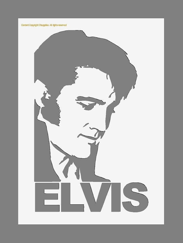 Elvis Mylar Stencil A5/A4/A3 sizes 190 micron (#4)