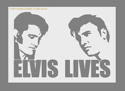 Elvis Lives Stencil