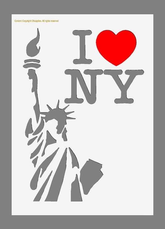 I Love New York' Mylar Stencil