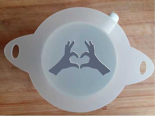 110mm Mylar Stencil  'Heart shape with Hands'