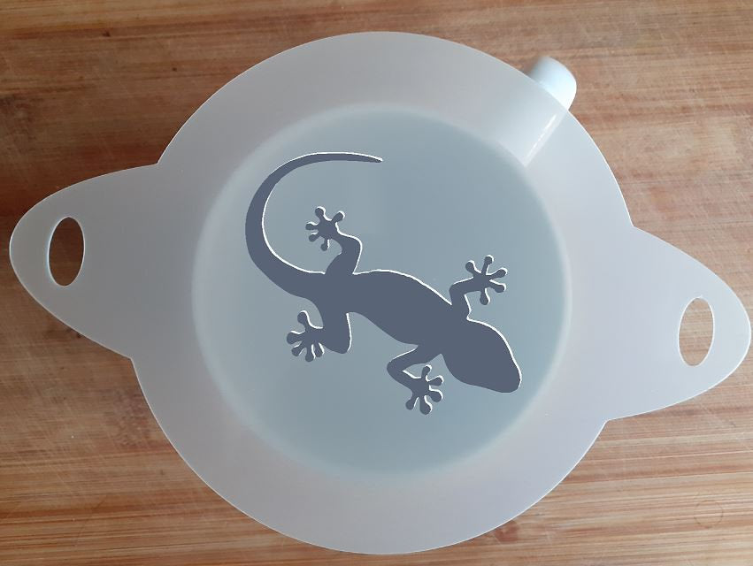 Coffee Cookie Duster Stencil 'gecko' image