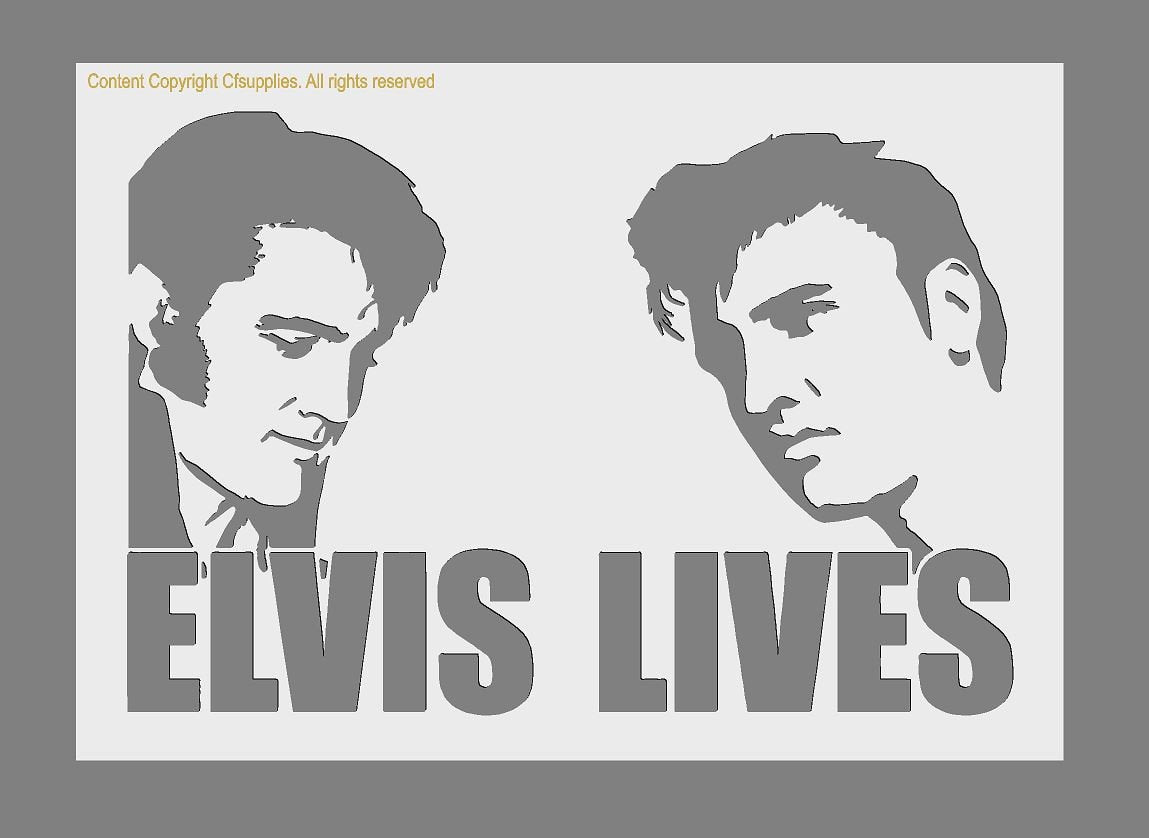 Elvis Lives Mylar Stencil A5/A4/A3 sizes 190 micron