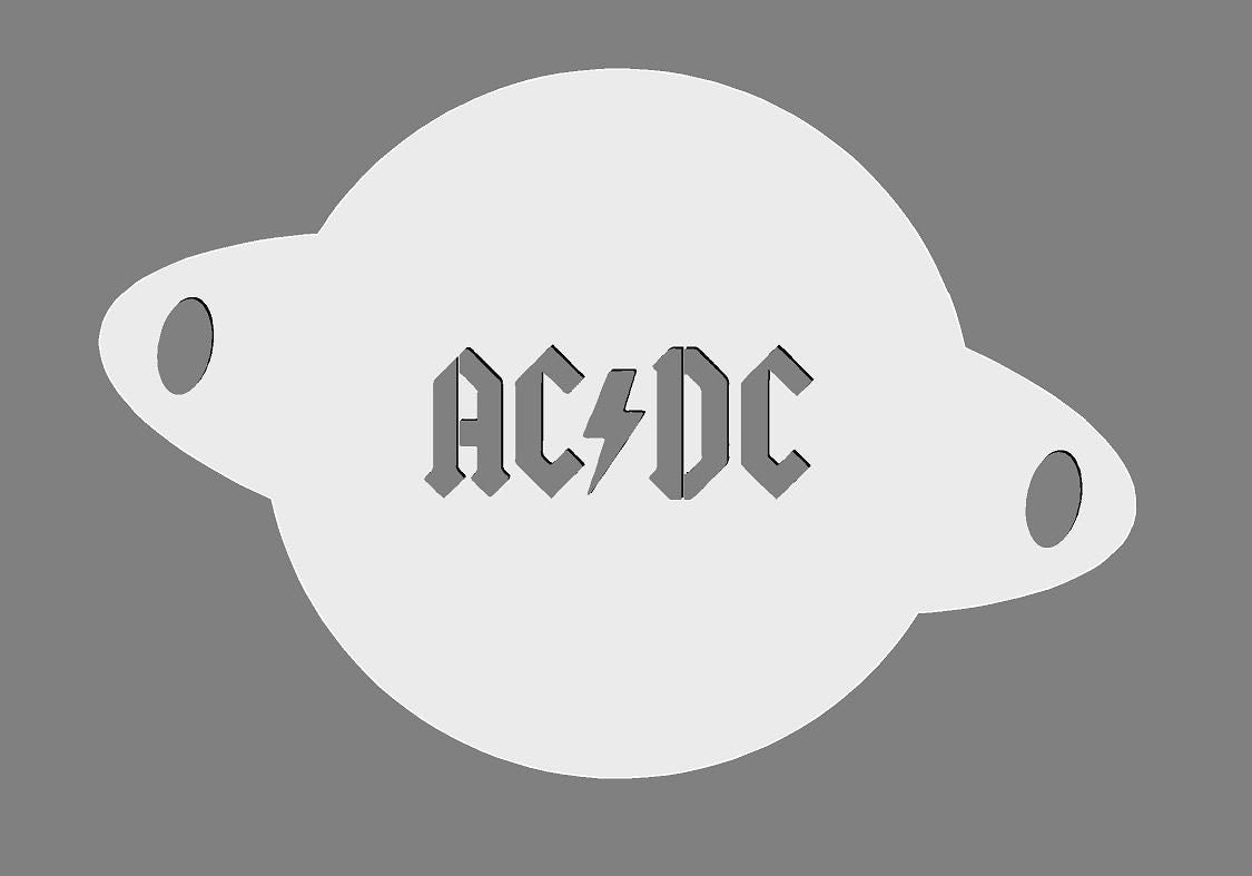 110mm Mylar Stencil  'AC / DC'