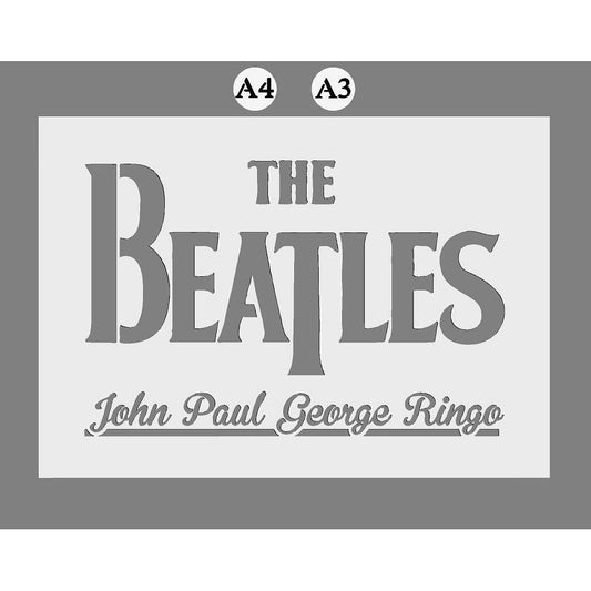 The Beatles  Mylar Stencil 'John, Paul, Ringo, George' (9)