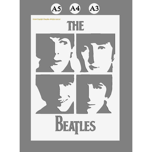 The Beatles  Mylar Stencil 'John, Paul, Ringo, George'  (8)