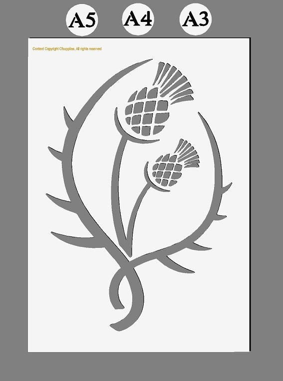 Thistle, Flower, Floral Stencil