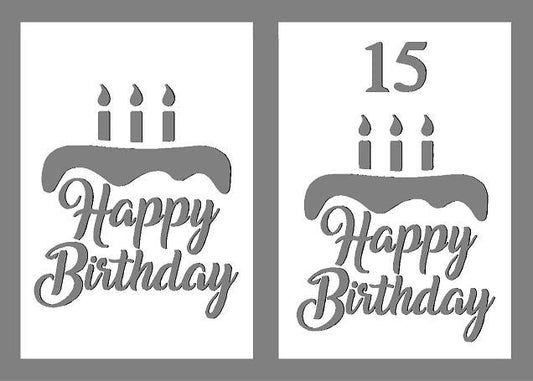Personalised  Happy Birthday Mylar Stencils | Custom Add age | A3/A4/A5 sheet sizes | 190 micron