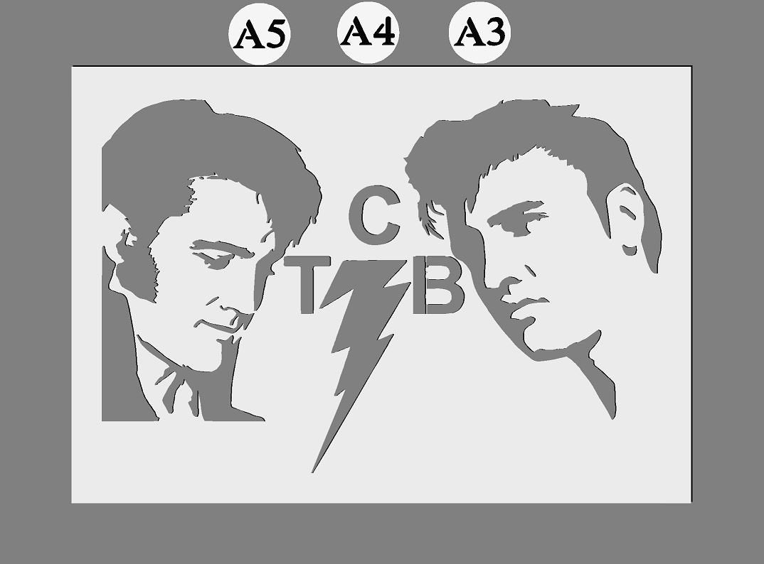 Elvis Stencil (TCB) Mylar Stencil A5/A4/A3 sizes 190 micron