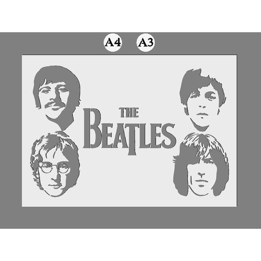 The Beatles Logo Mylar Stencil Fab 4 new design (1)