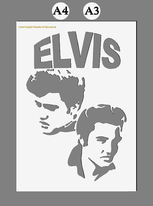 Elvis Mylar Stencil A5/A4/A3 sizes 190 micron (6)