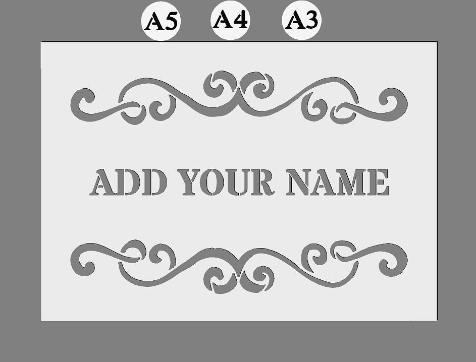 Personalised Custom Text Stencil, Custom Word Stencil, Name Stencil, R