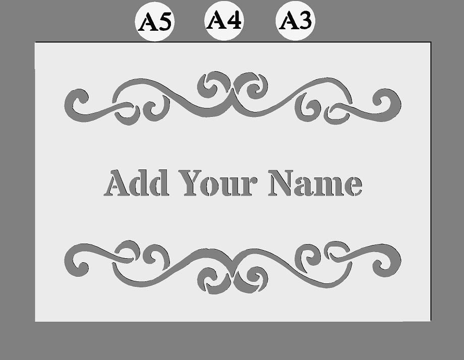 Personalised Custom Text Stencil, Custom Word Stencil, Name Stencil, R