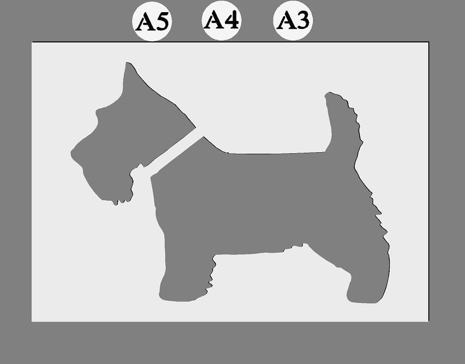 Mylar Stencil | Scottie Dog, Puppy